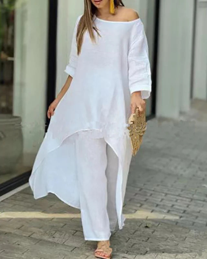 POLIAN - 2-PIECE COTTON AND LINEN SET