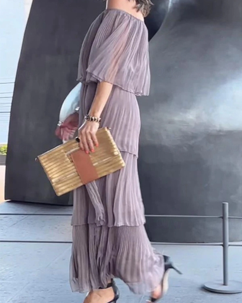 CRISINA – ELEGANT LONG DRESS IN MUSLIN