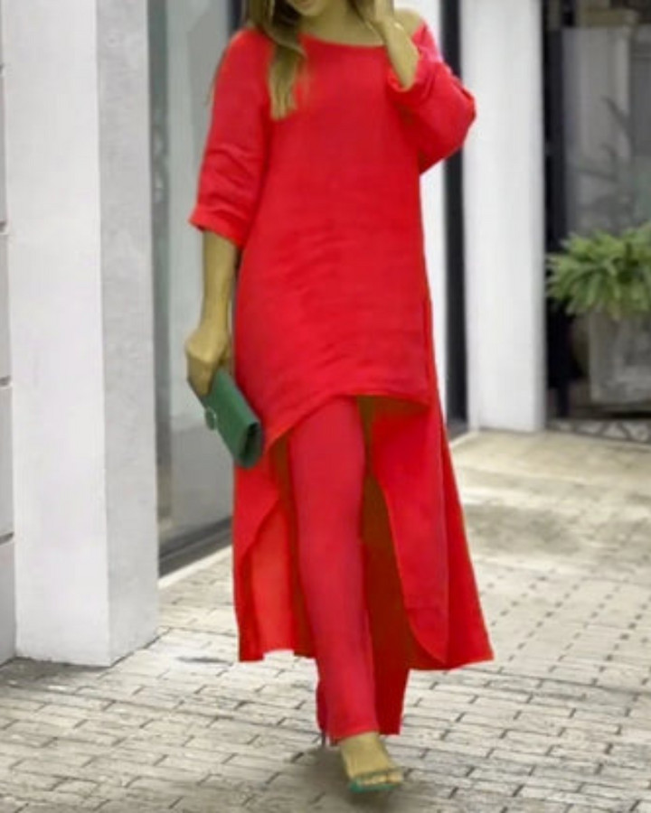POLIAN - 2-PIECE SET IN COTTON AND LINEN
