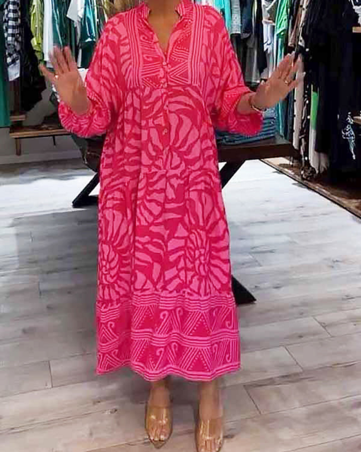 LENARA - Wide Printed Dress