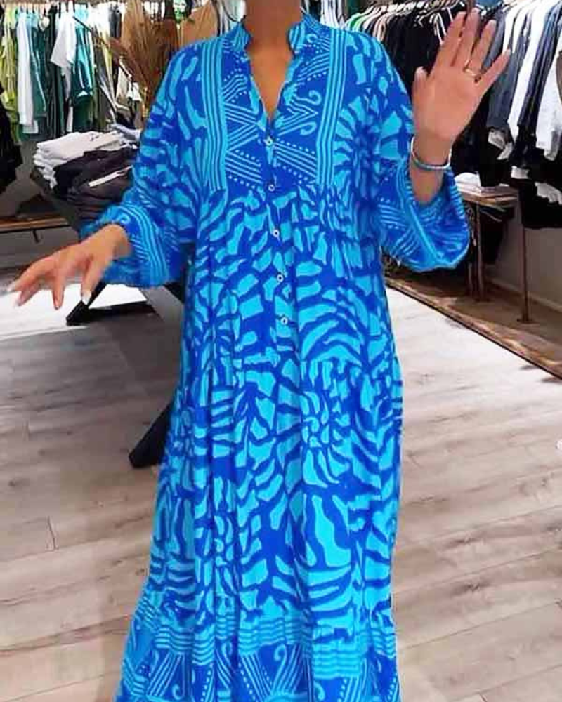 LENARA - Wide Printed Dress