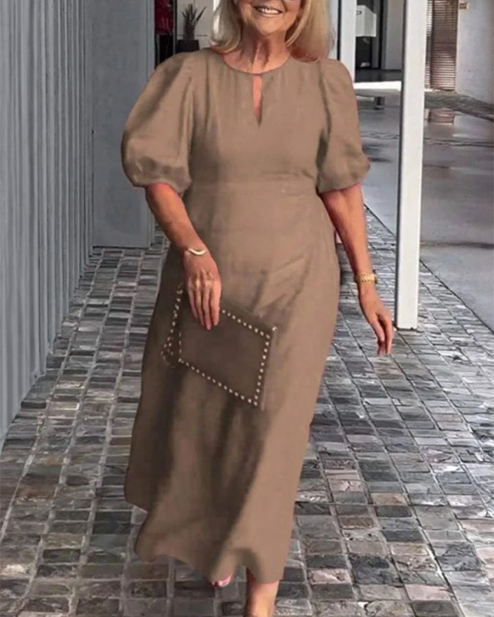 FIONA - ELEGANT DRESS OF COTTON AND LINEN ESSENCE