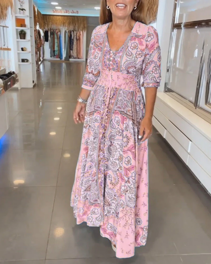 YVELA – SUMMER DRESS WITH V-NECK