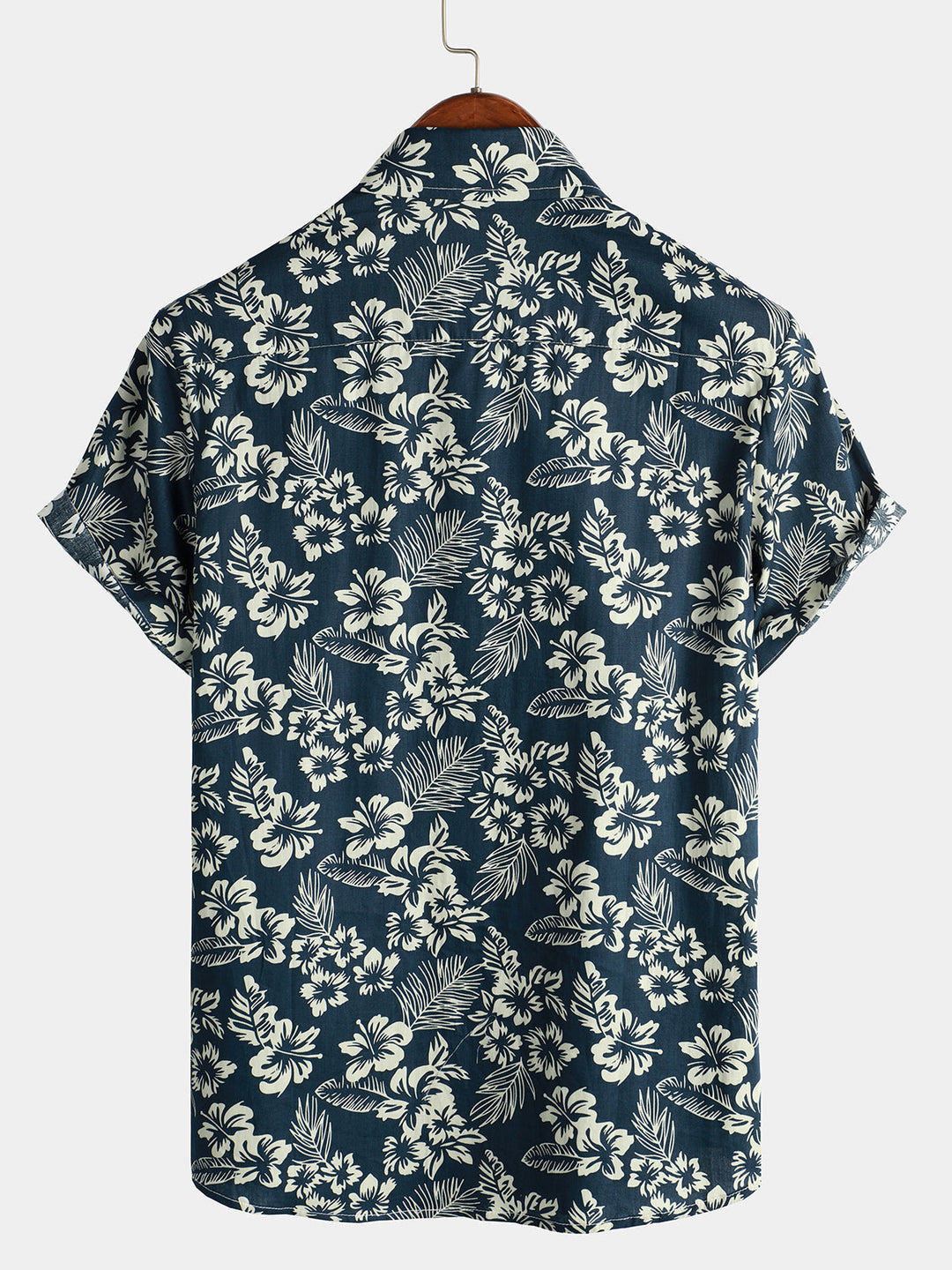 Cotton Hawaiian Shirt with Short Sleeves