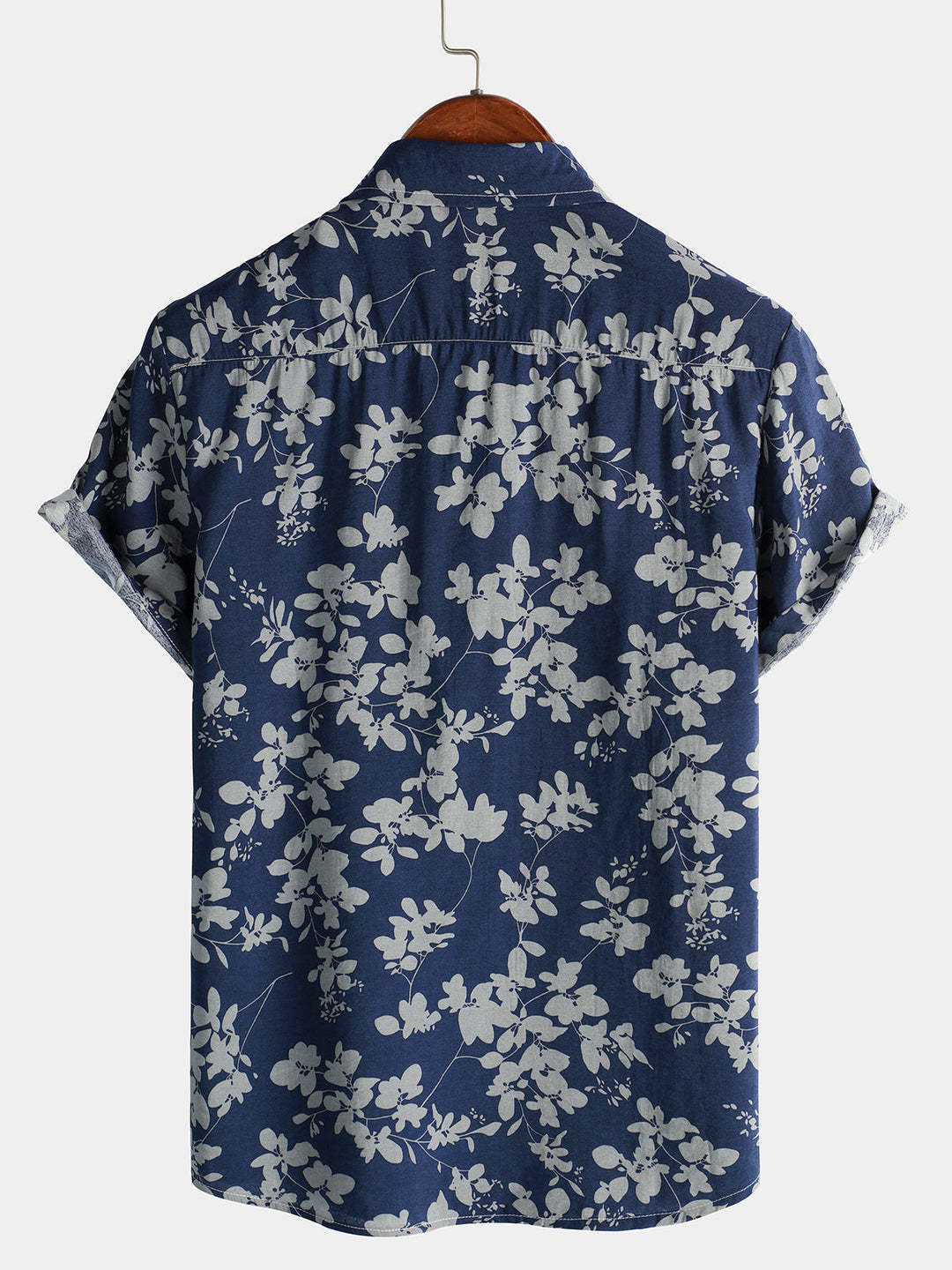 Cotton Hawaiian Shirt with Short Sleeves