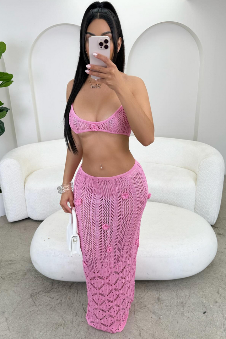 Darya | Pink Crochet Bikini