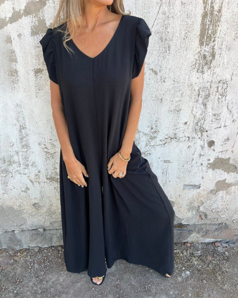 MARMARELA – CASUAL JUMPSUIT WITH V-NECK