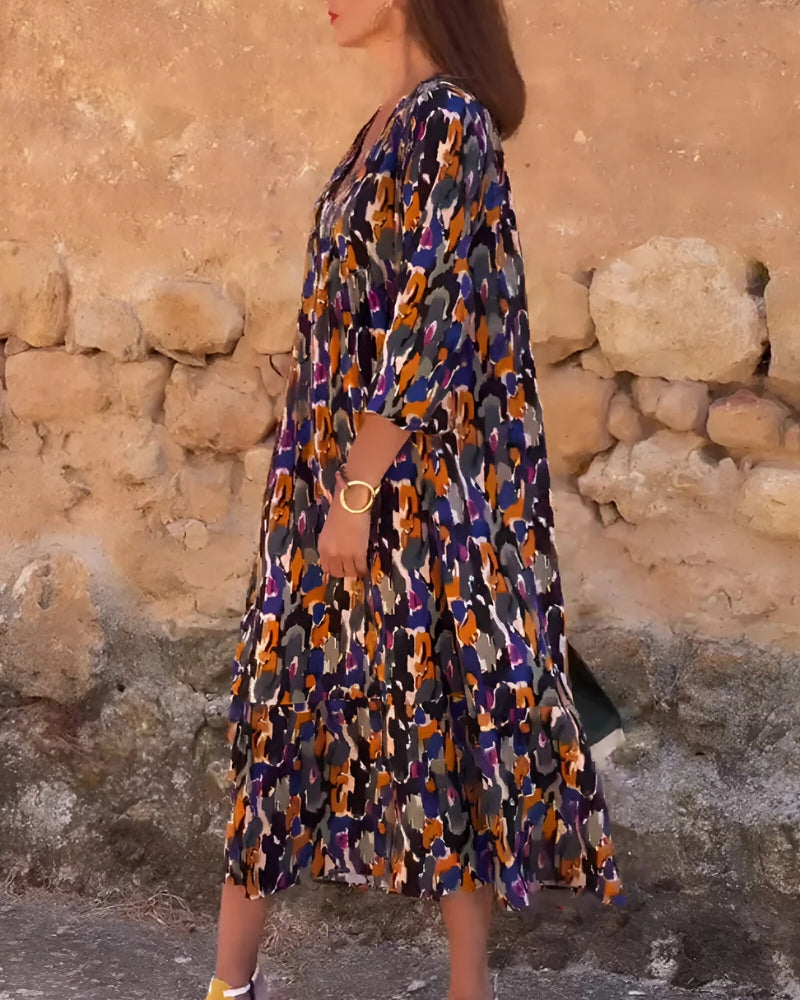 ASIRA - Printed Bohemian Dress