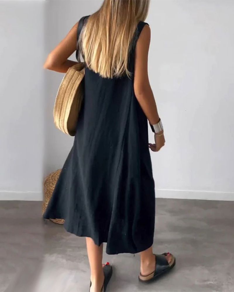 BLOME – MIDI SLEEVELESS BOHO DRESS