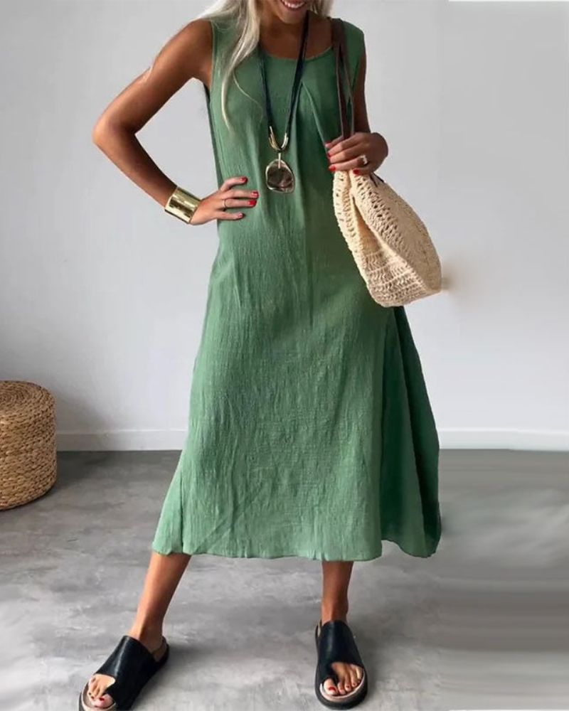 BLOME – MIDI SLEEVELESS BOHO DRESS