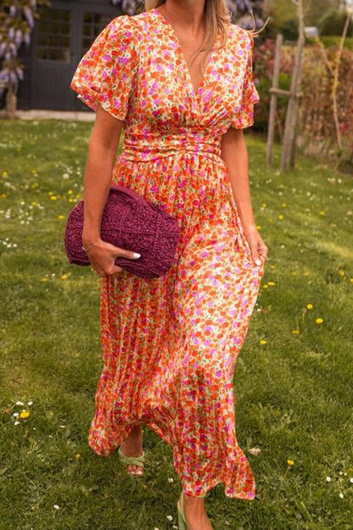Sandra Chic V-Neck Maxi Dress