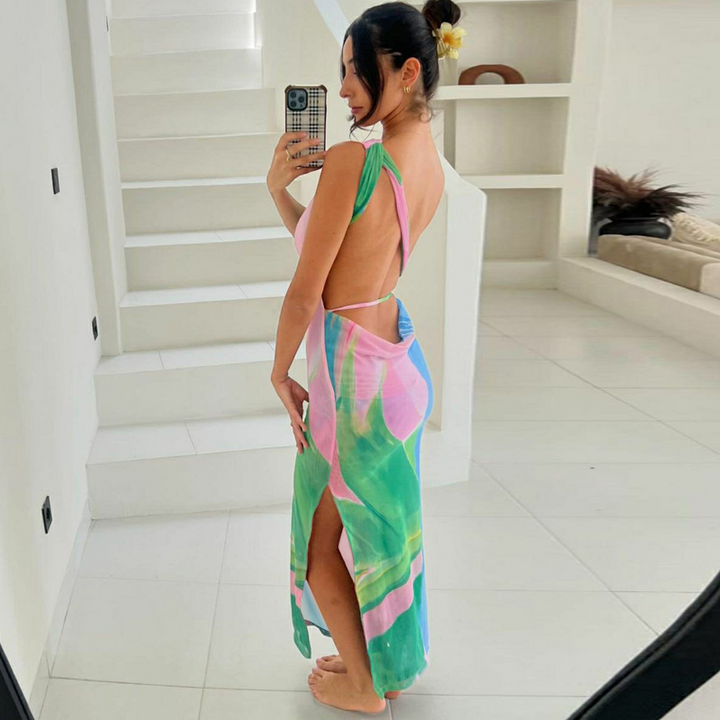 Fallon | Tropical Fitted Dress