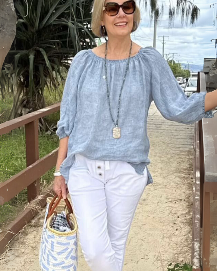 DANIA - COTTON AND LINEN SHIRT