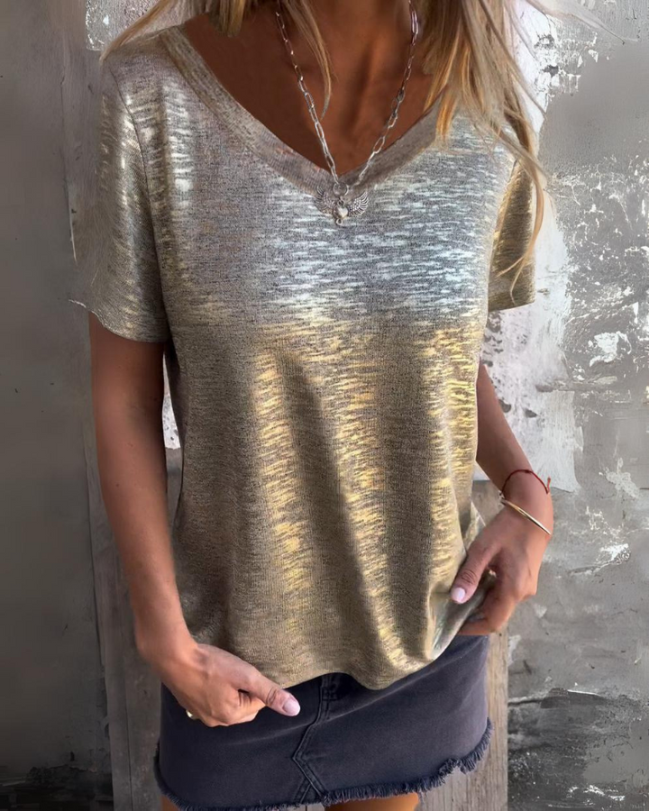 MARIONA - Elegant Short Sleeve T-Shirt