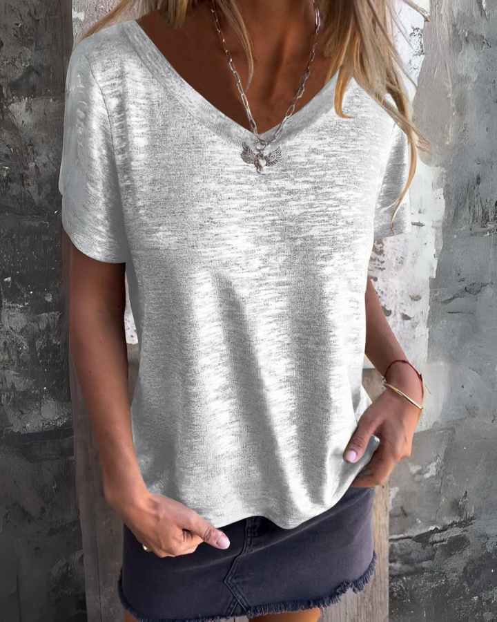 MARIONA - Elegant Short Sleeve T-Shirt