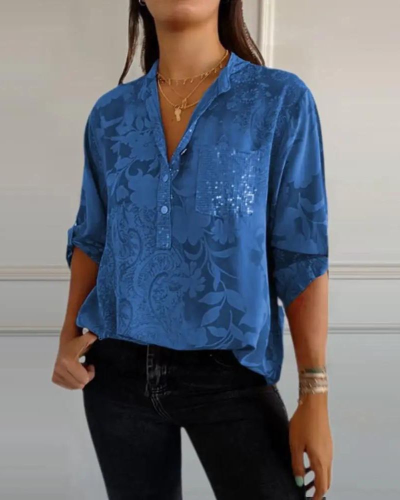 DARYA - TOP WITH POCKETS IN FLORAL PRINT