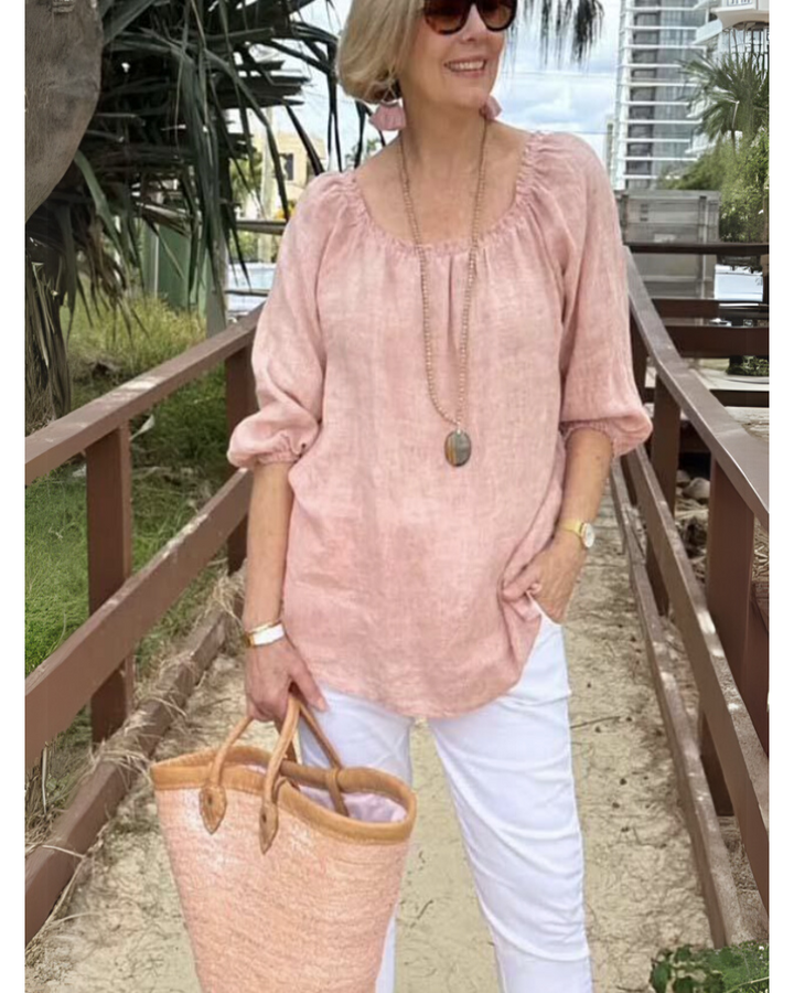 DANIA - COTTON AND LINEN SHIRT
