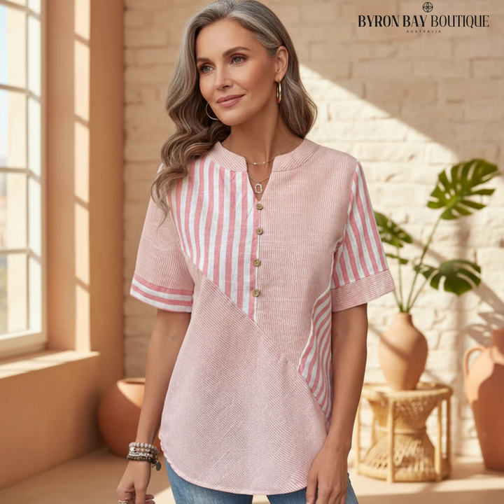 Talia - Elegant Striped Blouse