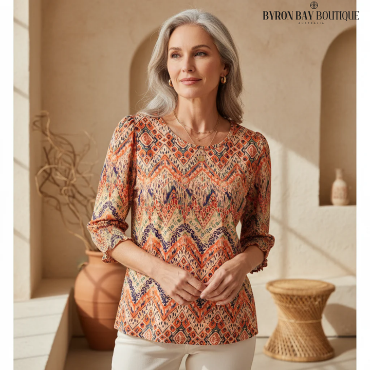 Kaela - Printed Charm Top