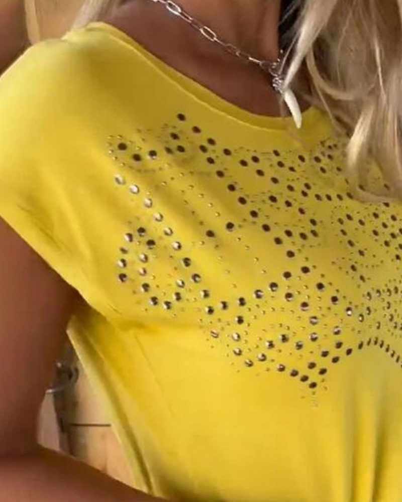 MASOVA – T-SHIRT WITH FRINGES AND STUDS