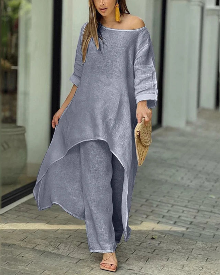 POLIAN - 2-PIECE COTTON AND LINEN SET