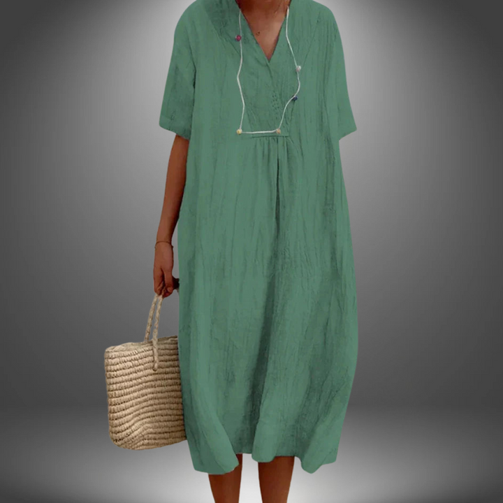 FEDERICA™ | DRESS WITH V-NECK