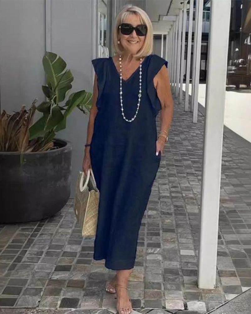GLORIA – LONG LINEN DRESS