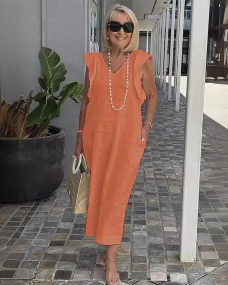 GLORIA – LONG LINEN DRESS