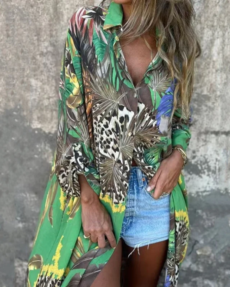 MAROVA – LONG SLEEVED PRINTED DRESS