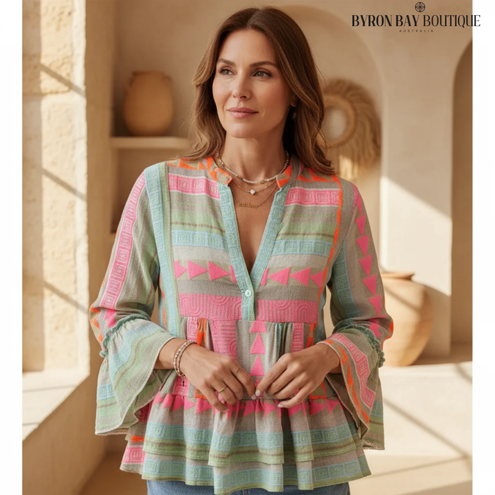 Sirenia - Boho Printed Top