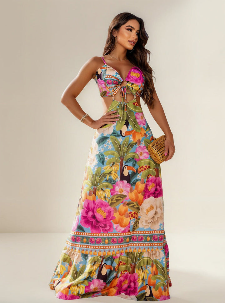 Sydney Luxe Boutique | Paola Tropical Toucan Maxi Dress