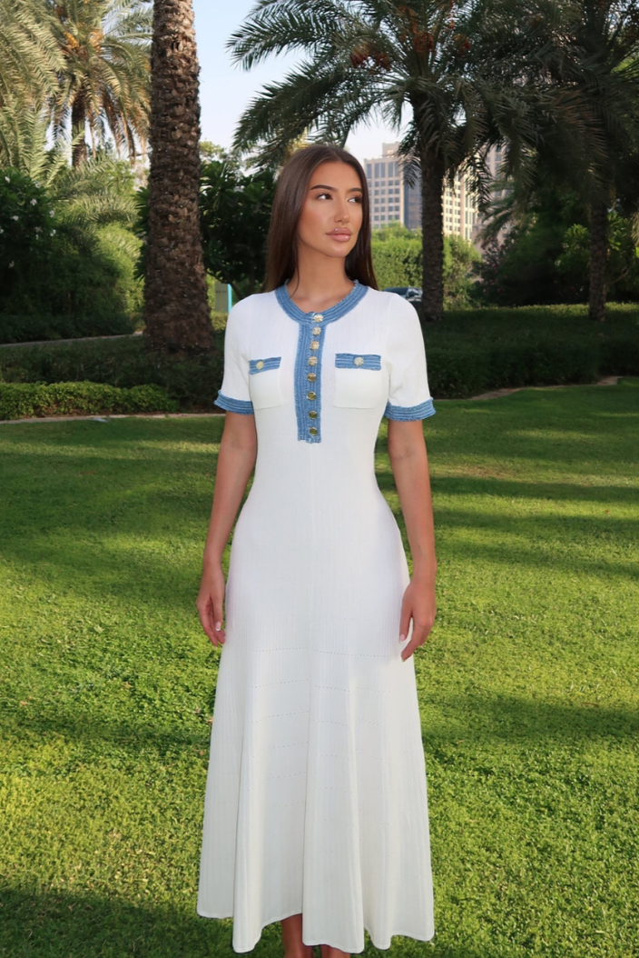 Rhoswen | Azure Collar Dress