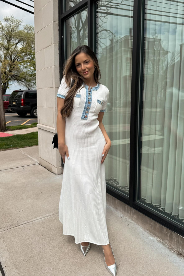 Rhoswen | Azure Collar Dress
