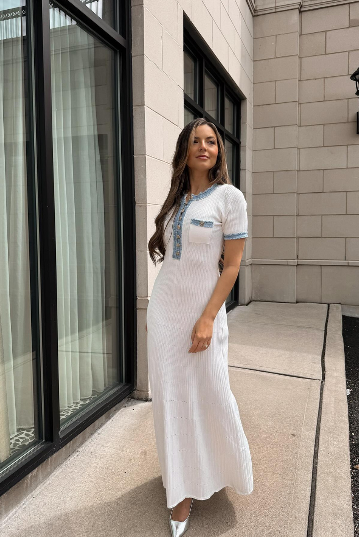 Rhoswen | Azure Collar Dress