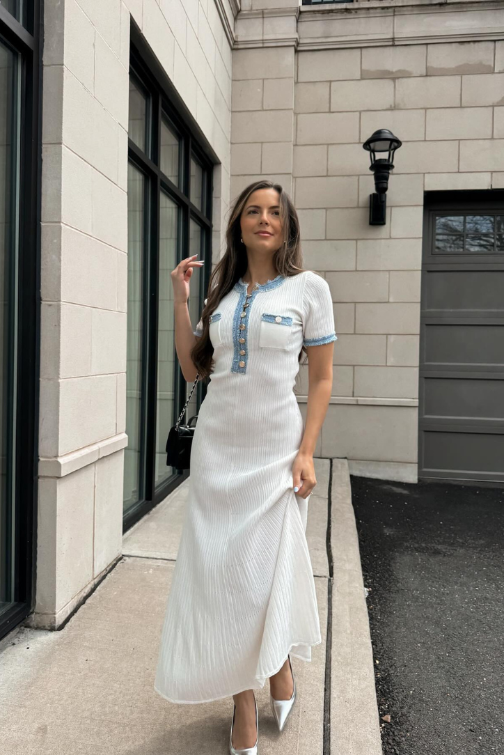 Rhoswen | Azure Collar Dress