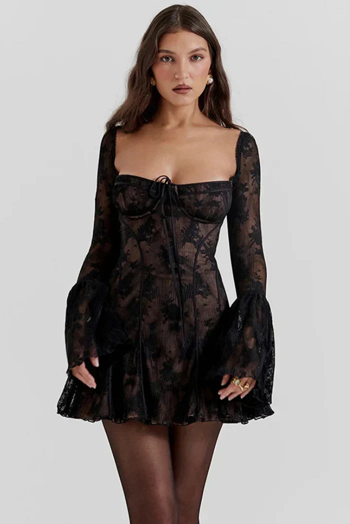 Belle | Floral Lace Mini Dress