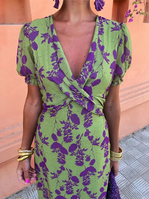 Rhiannon™ | Elegant Women's Dress with Stunning Print