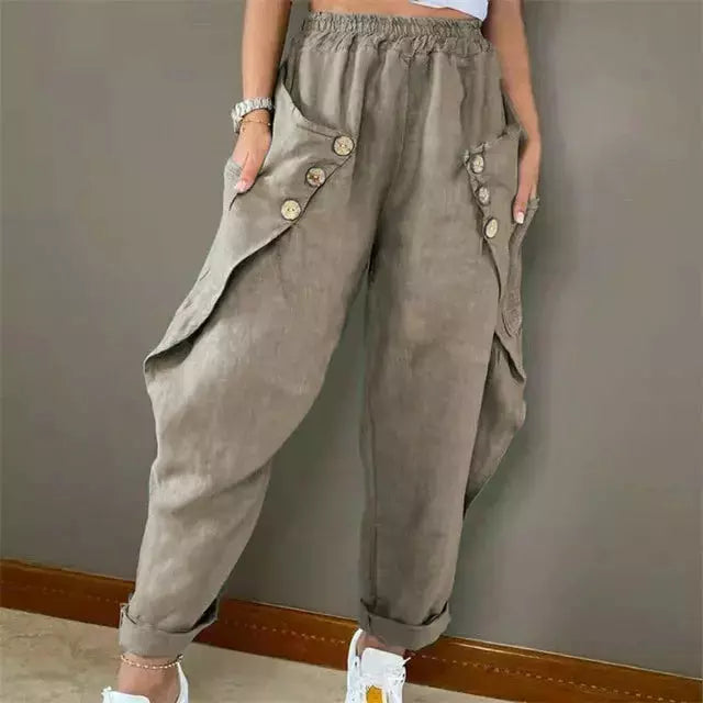 Zavira - Buttoned Stylish Pants