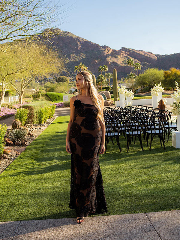 Cassiane | Sheer Floral Dress