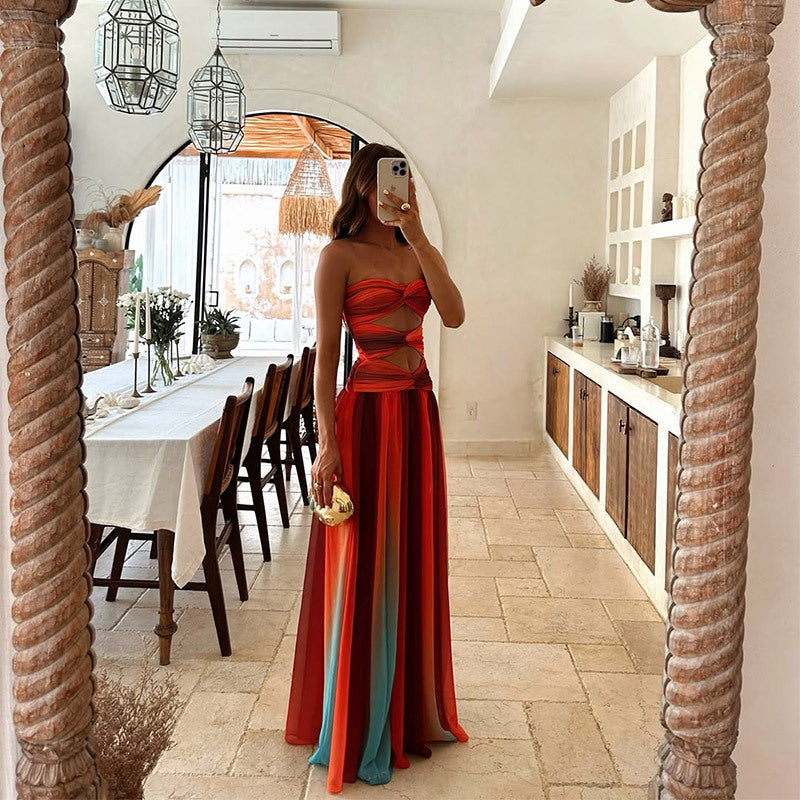 Sydney Luxe | Kaia Strapless Cut-Out Maxi Dress