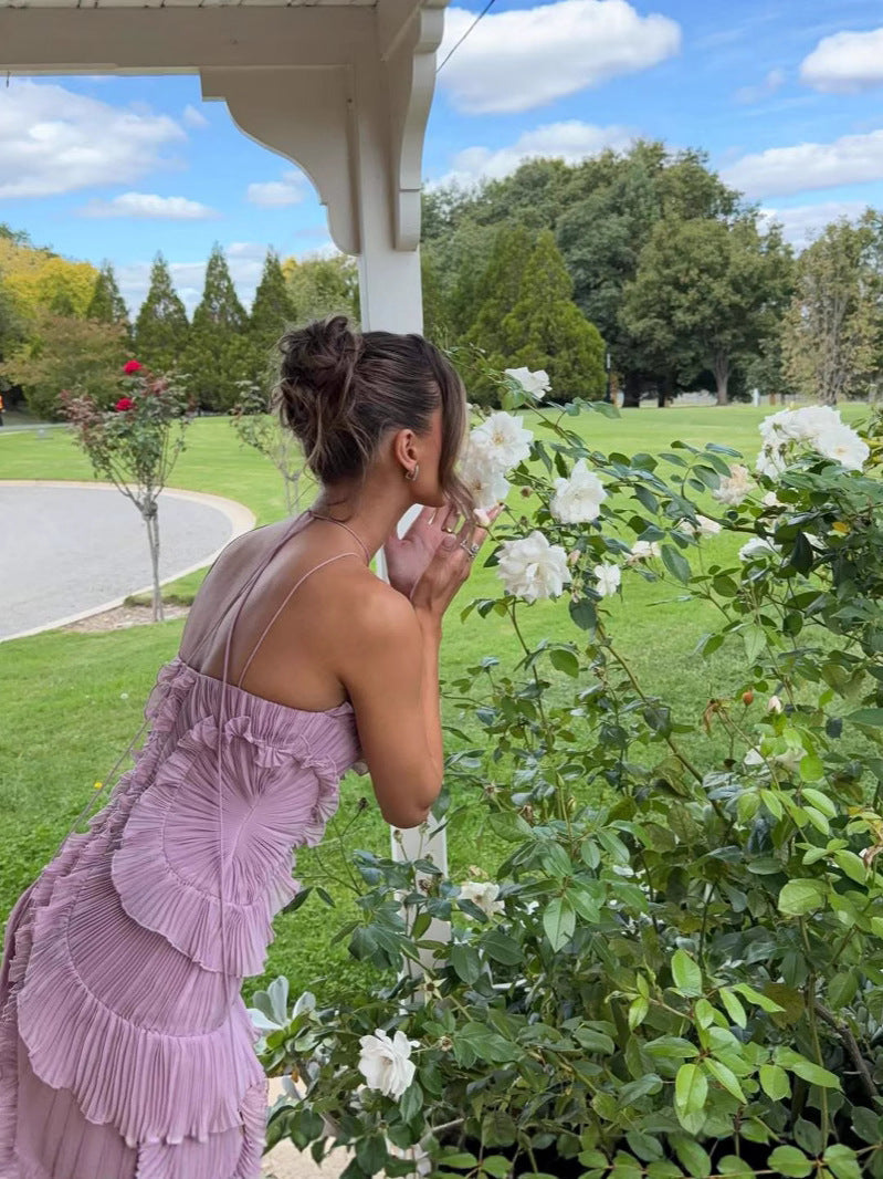 Wisteria | Ruffled Lavender Gown