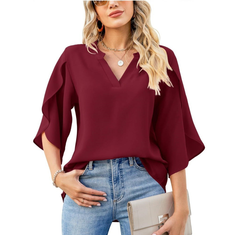 Katelina - Elegant V-Neck Top
