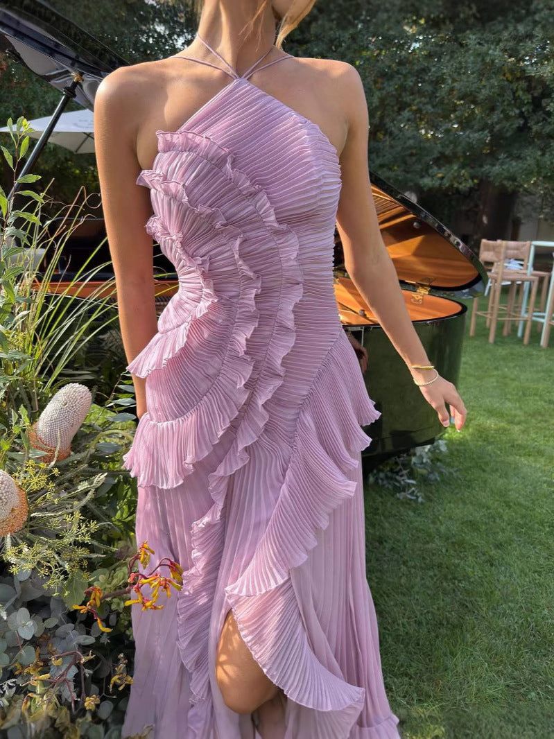 Wisteria | Ruffled Lavender Gown