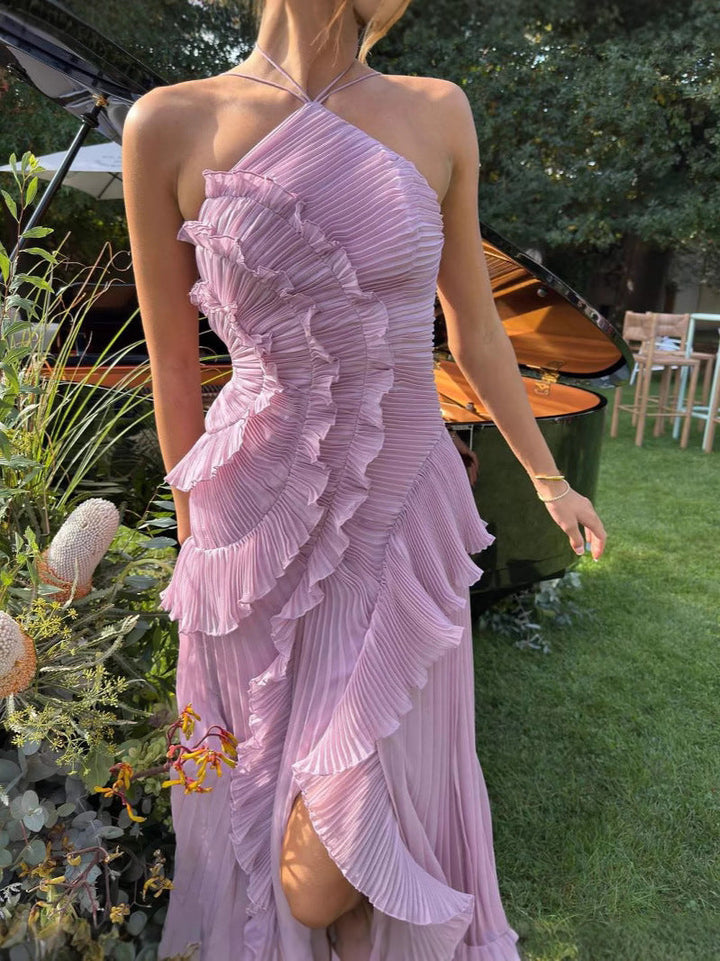 Wisteria | Ruffled Lavender Gown