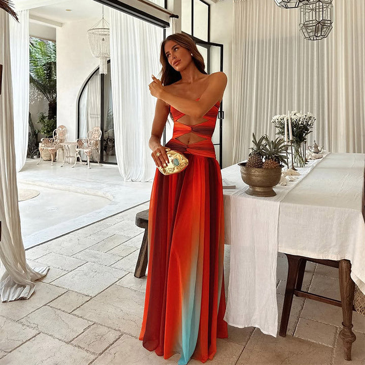 Sydney Luxe | Kaia Strapless Cut-Out Maxi Dress
