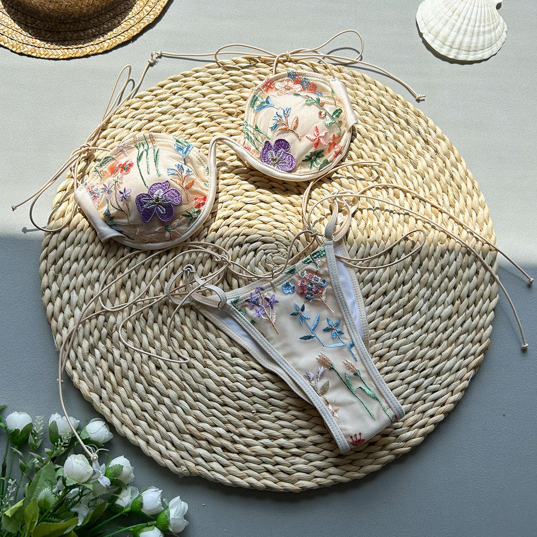 Damaris | Embroidered Bikini Set