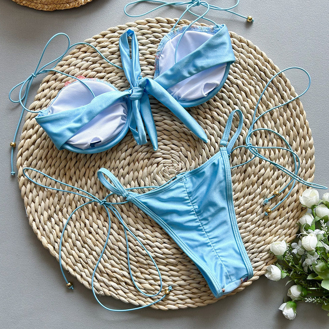 Damaris | Embroidered Bikini Set