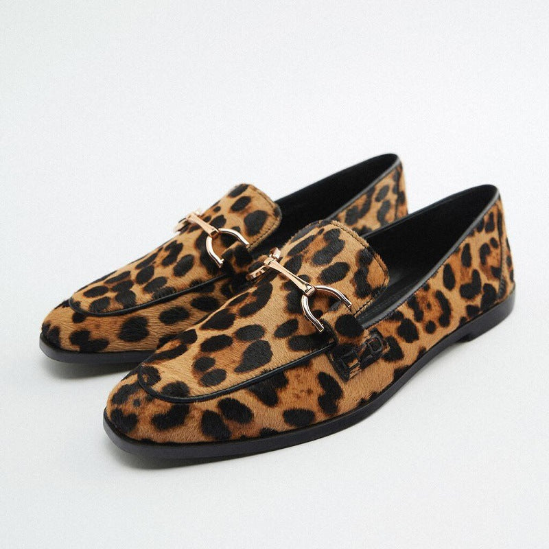 Adrianna - Bold Leopard Loafer