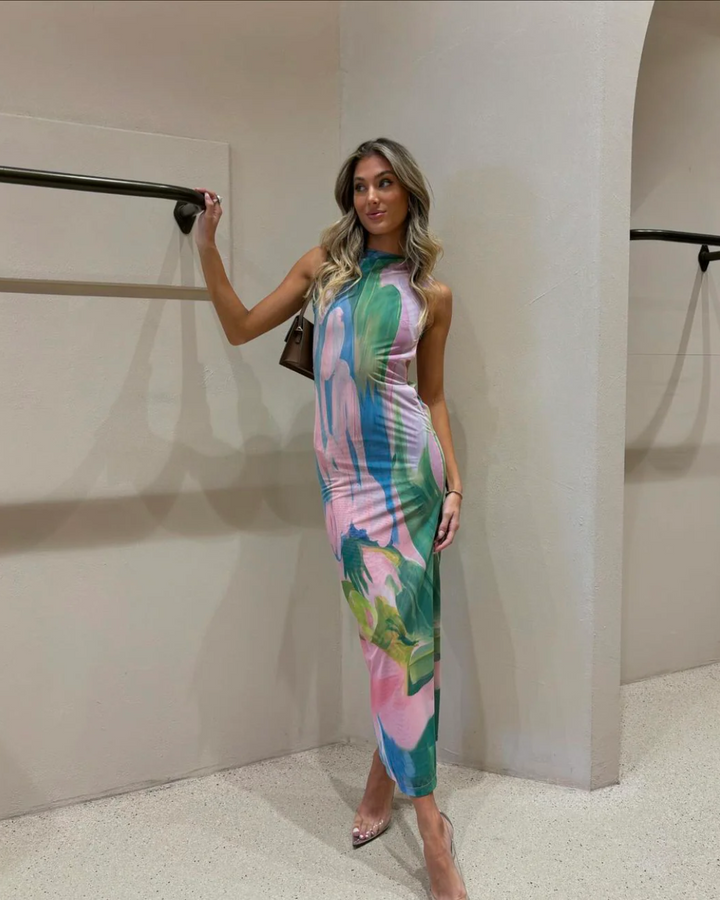 Fallon | Tropical Fitted Dress
