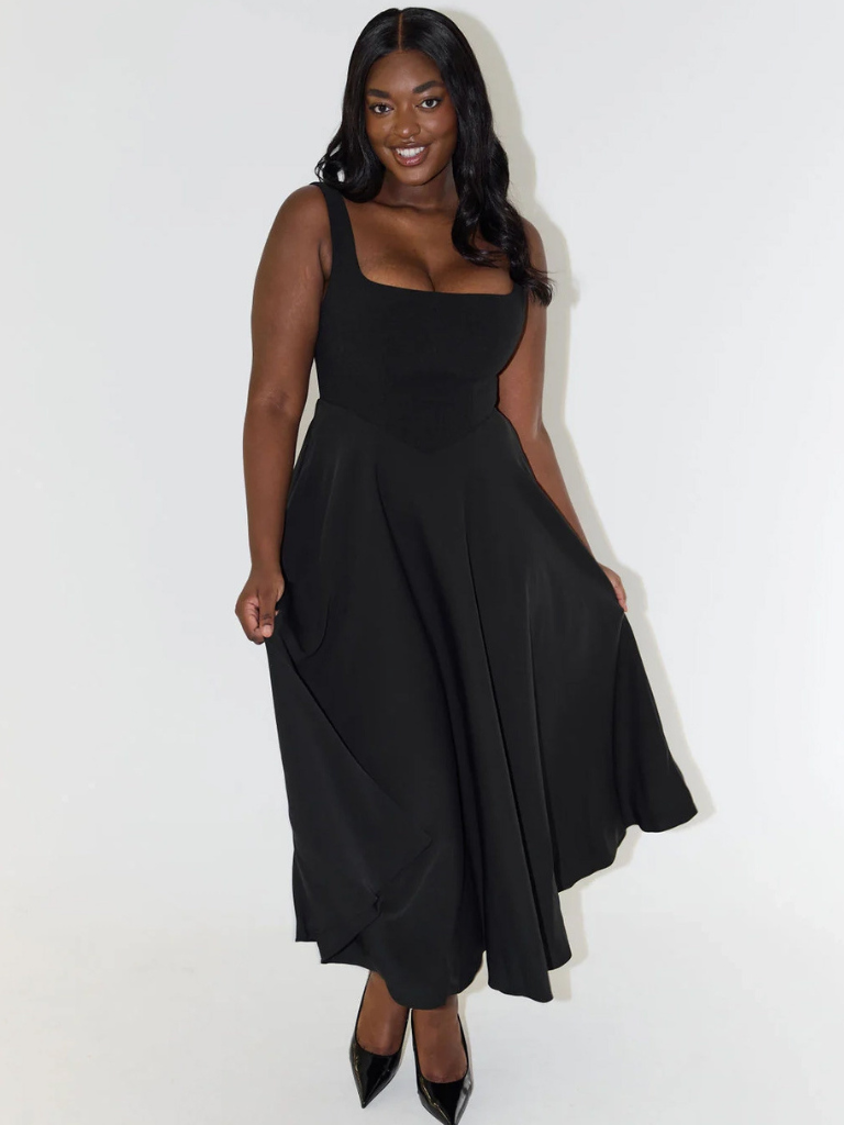 Amara Sage Midi Dress